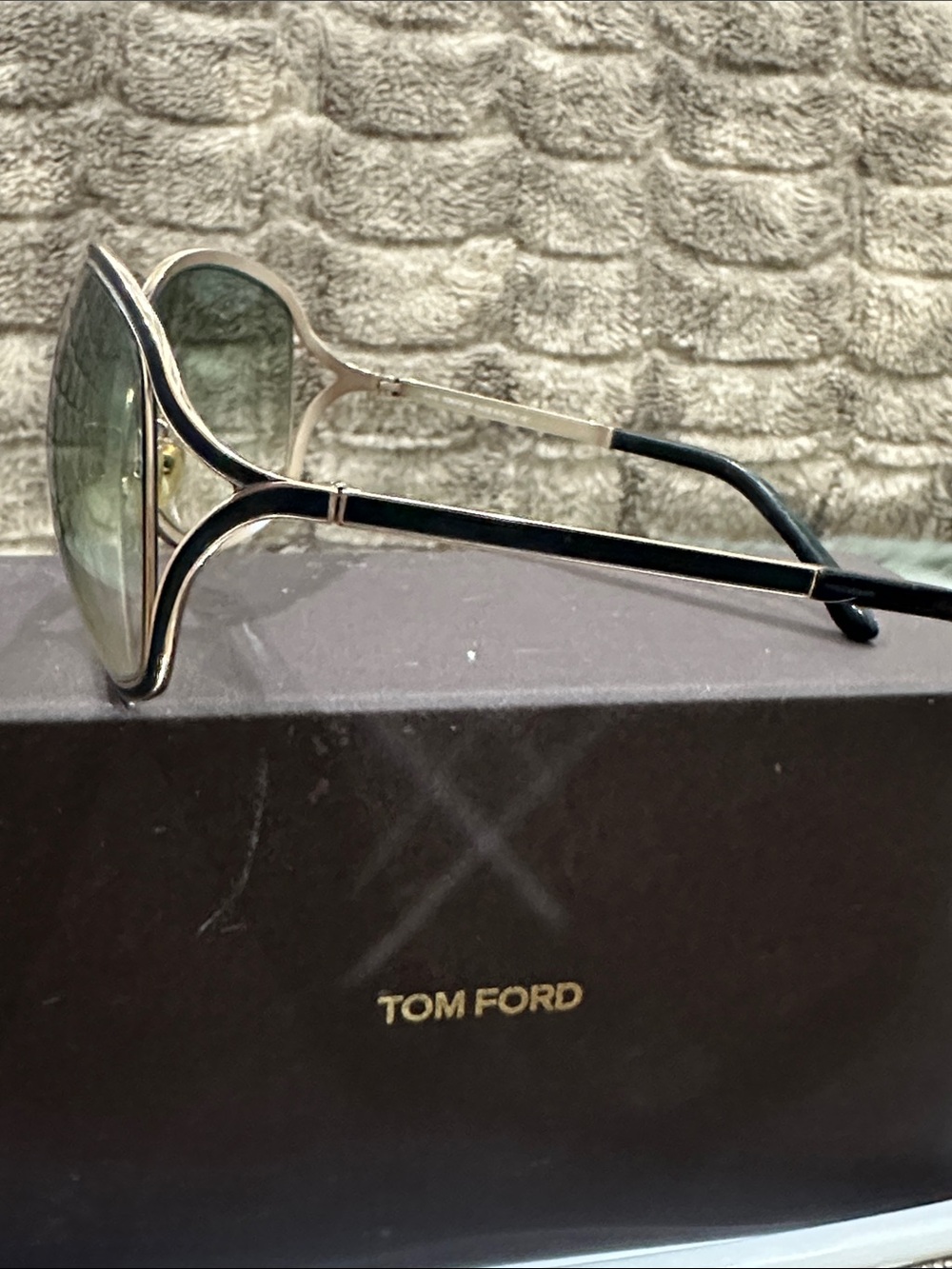 TOM FORD Women's Gold & Black Sunglasses with smoke Lenses - Picture 7 of 11